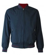 Мужская  летняя двустороняя куртка SANTORYO 8236 синего или бордового цвета
